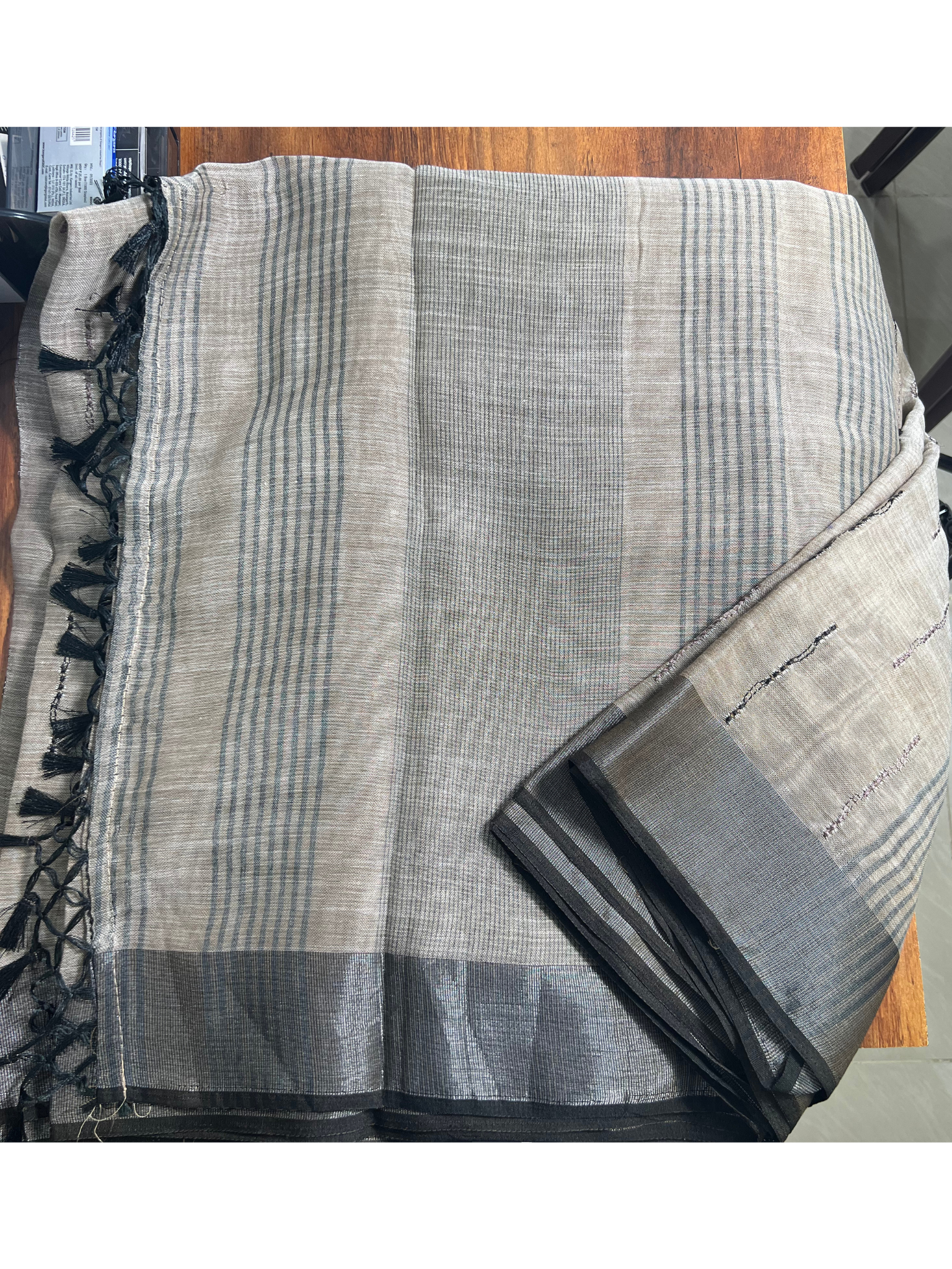 2023 Linen Mixed Saree_Pallu