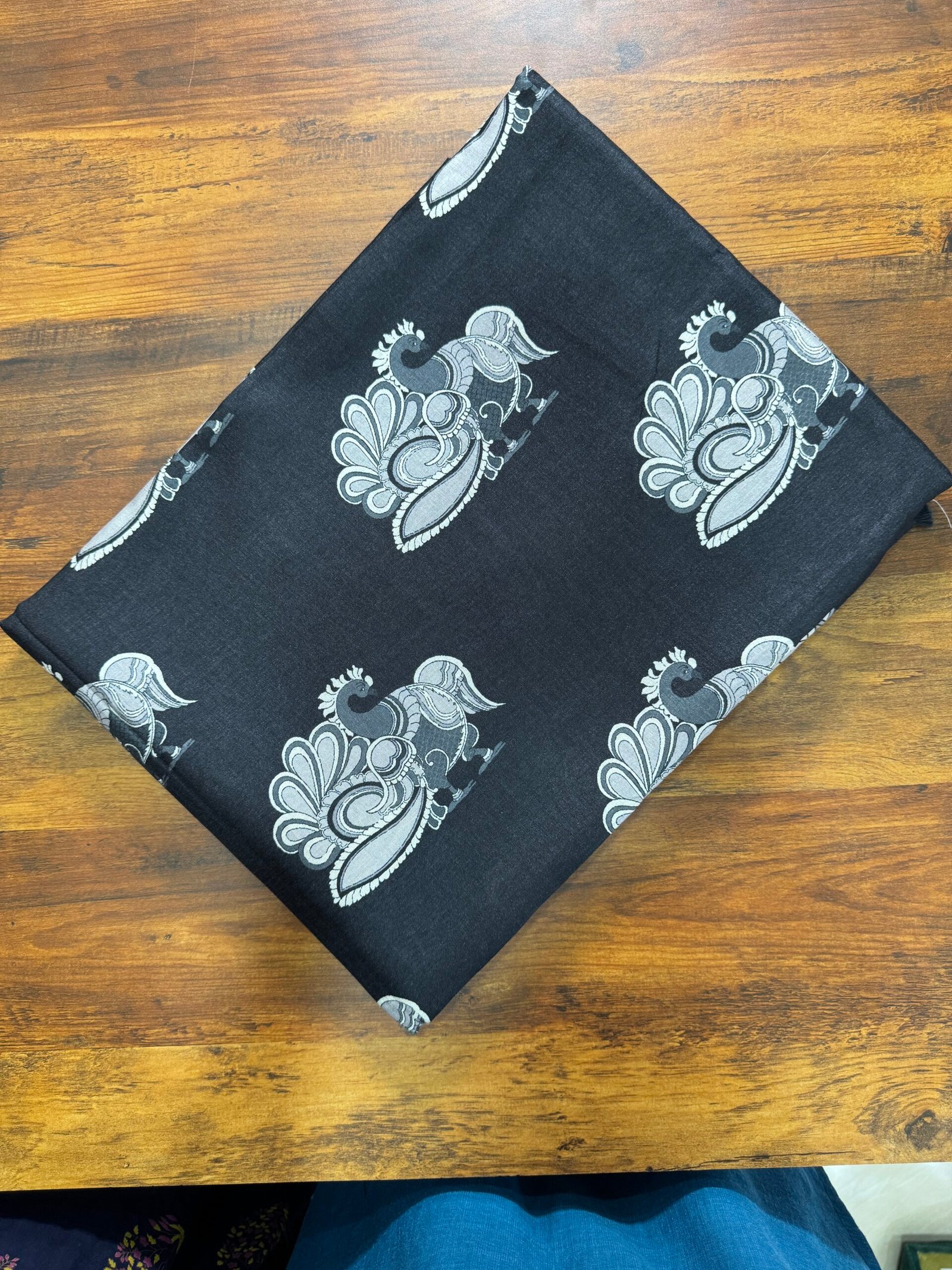 Black current saree