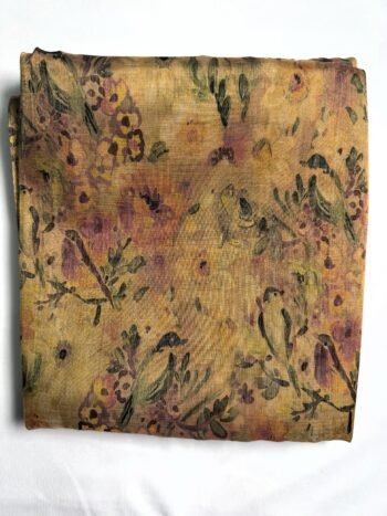 Gold Silk Fabrics Running Material