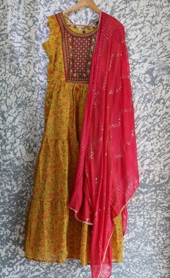 Layer Gown With Dupatta